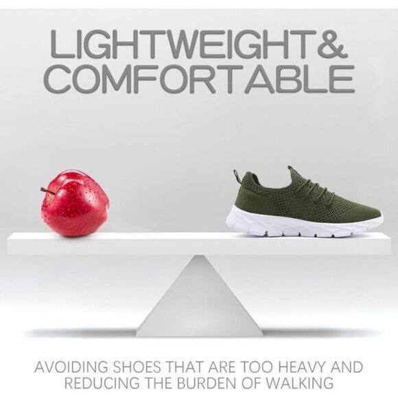 ⚡Mens Green/White Running Fashion Tennis Walking Lightweight Athletic Sneakers - Picture 3 of 7